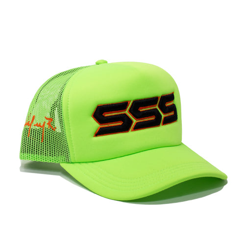 TRIPLES SIGNATURE TRUCKER HAT GREEN NEON