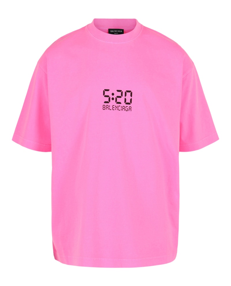 BALENCIAGA 5:20 GRAPHIC FIT T-SHIRT PINK