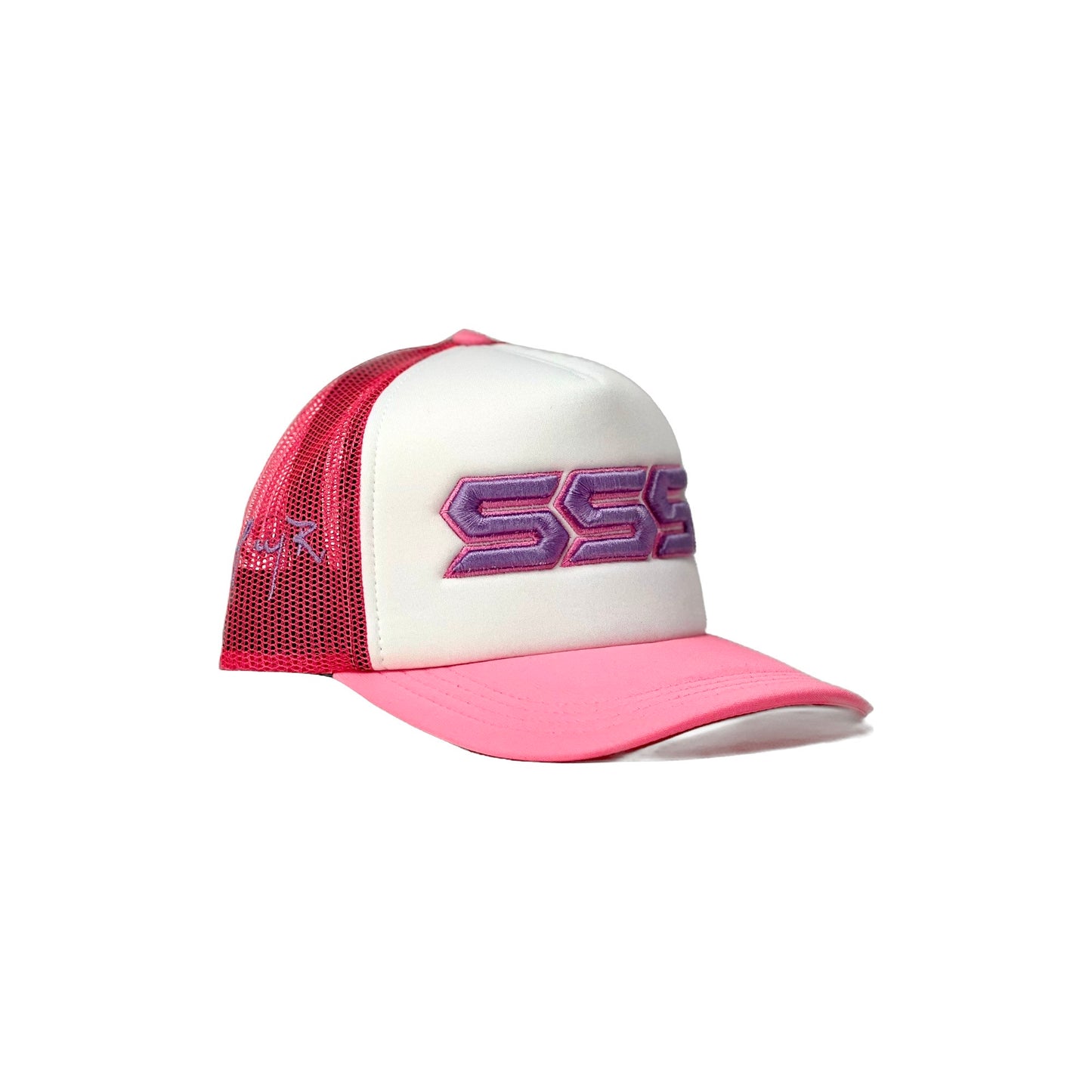 TRIPLES SIGNATURE TRUCKER HAT PINK/WHITE