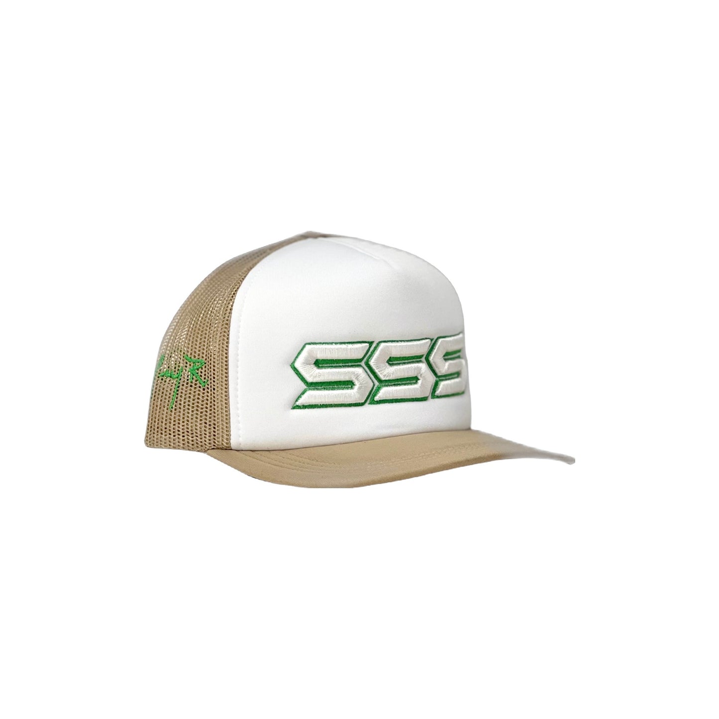 TRIPLES SIGNATURE TRUCKER HAT GUN/WHITE