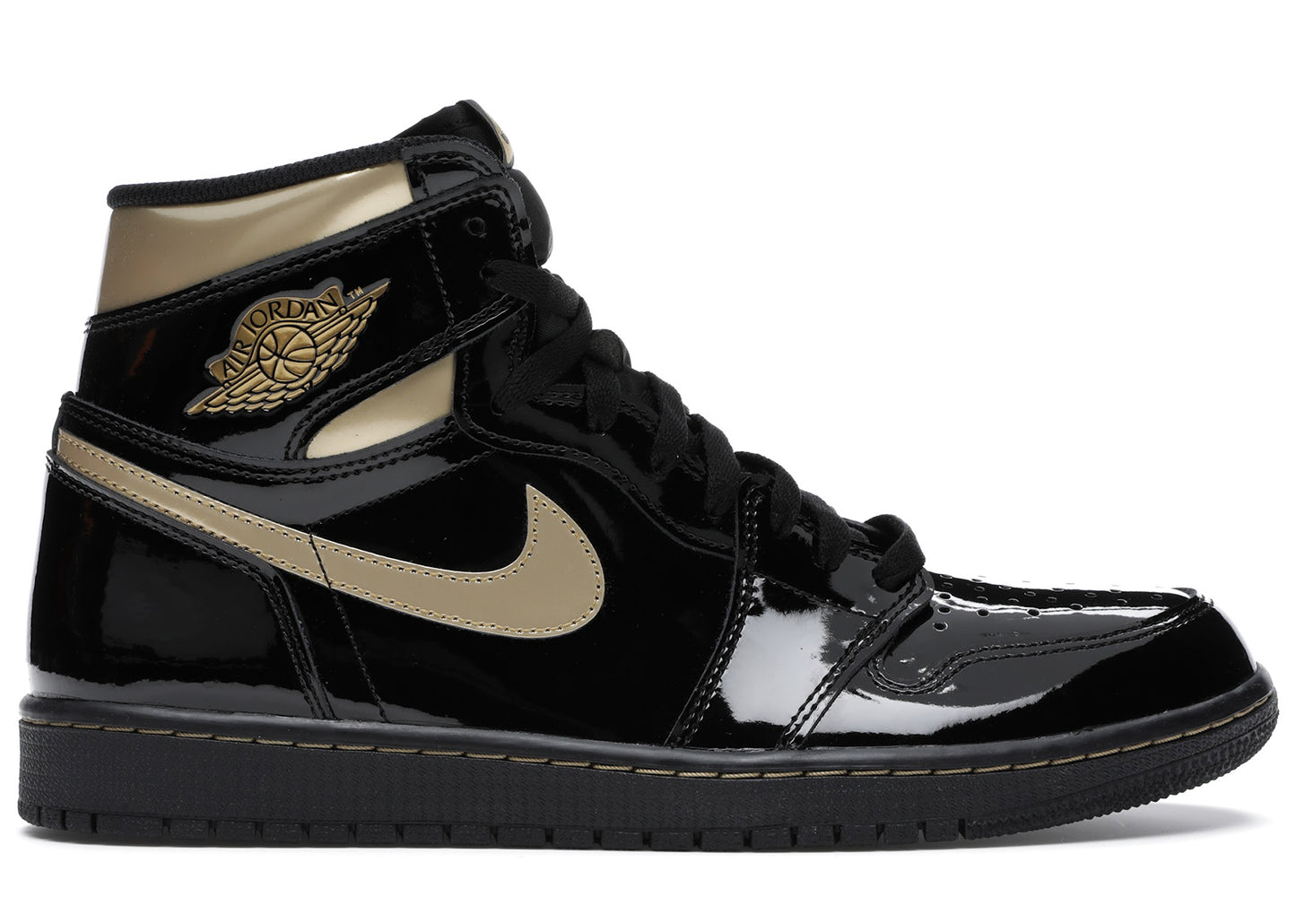 JORDAN 1 RETRO HIGH BLACK METALLIC GOLD (2020)