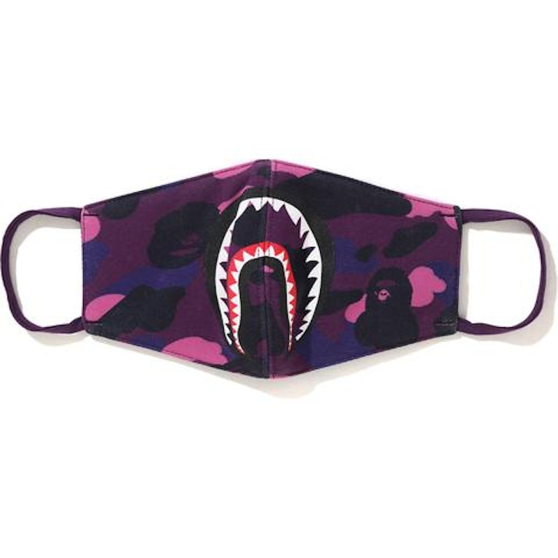 BAPE CAMO SHARK MASK PURPLE