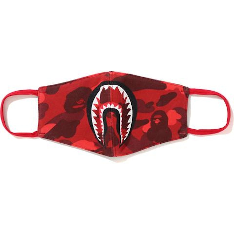 BAPE CAMO SHARK MASK RED