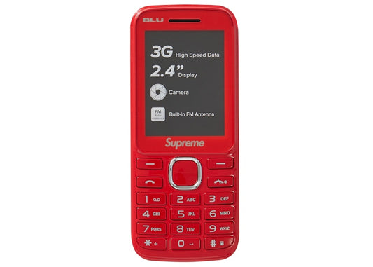 SUPREME BLUE BURNER PHONE RED