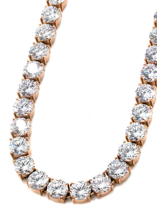 TENNIS CHAIN 4.5MM LAB DIAMOND NECKLACES ROSE GOLD